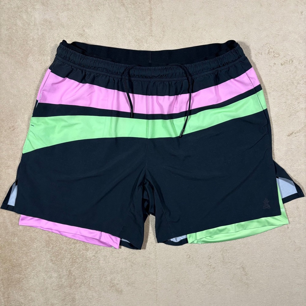 Chubbies Men's Neon Print XXL The Quests 5.5" Ultimate Training Short Lined Rare